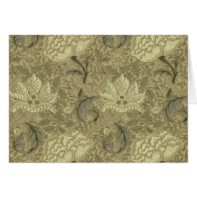 Cartão William Morris Windrush Wallpaper Pattern (Frente Horizontal)