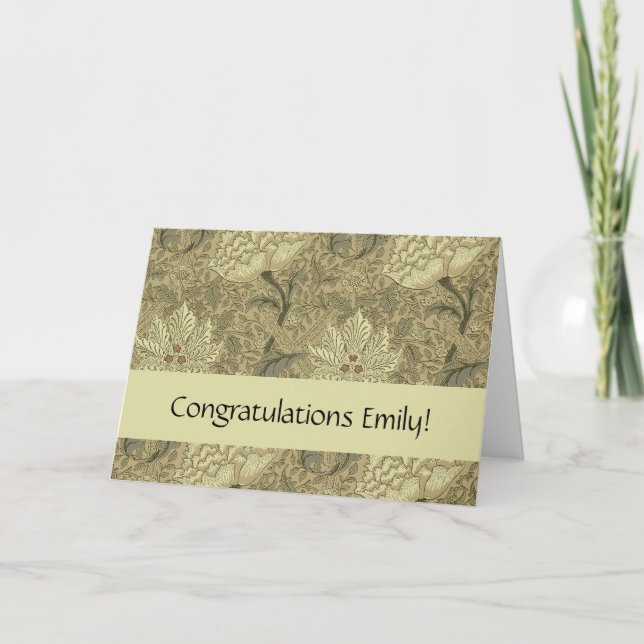 Cartão William Morris Windrush Wallpaper Pattern (Frente)