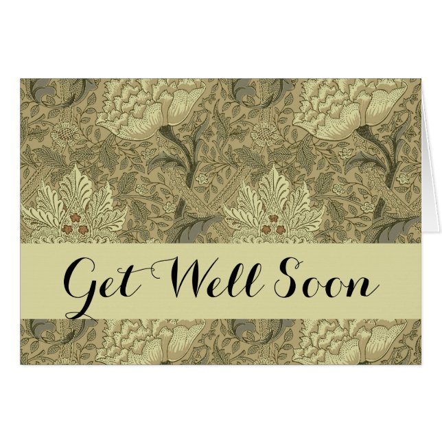 Cartão William Morris Windrush Wallpaper Pattern (Frente Horizontal)