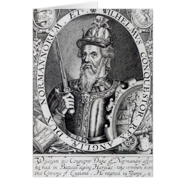 Cartão William o conquistador, 1618 (Frente)