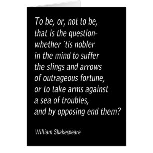 Cartão William Shakespeare "Hamlet"