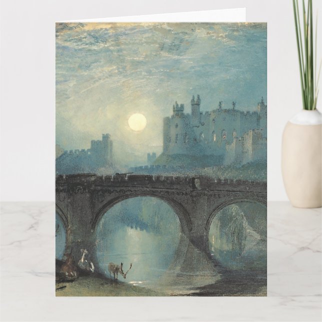 Cartão William Turner Castelo de Alnwick  (Frente)