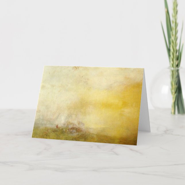 Cartão william Turner - nascer do sol com monstro de mar (Frente)