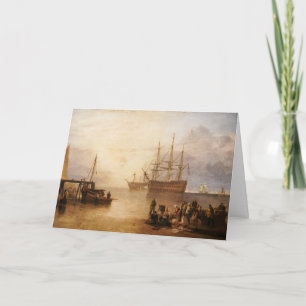 Cartão William Turner - O Sol se Pondo Através do Vapor