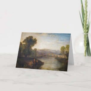 Cartão William Turner - Vista da Colina e da Ponte de Ric