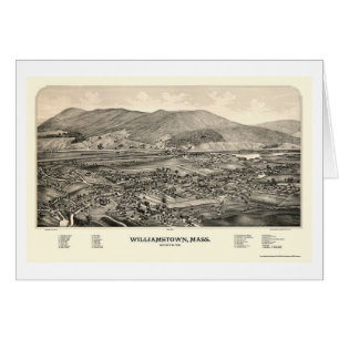 Cartão Williamstown, mapa panorâmico das MÃES - 1889
