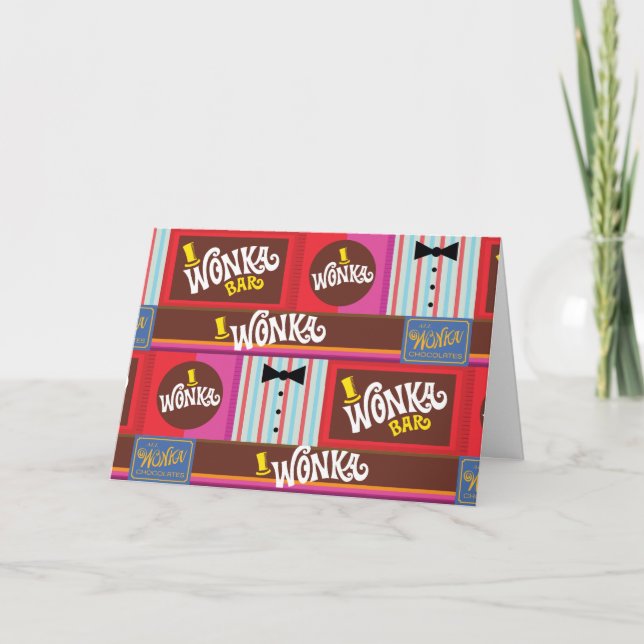 Cartão Willy Wonka Candy Pattern (Frente)