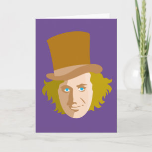 Cartão Willy Wonka Stenciled Face Graphic