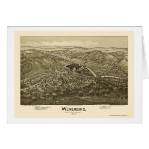 Cartão Wilmerding, mapa panorâmico do PA - 1897