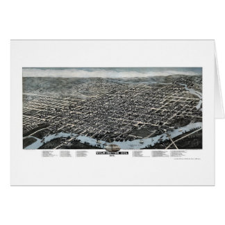 Cartão Wilmington, DE Panorâmico Mapa - 1874