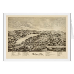 Cartão Wilton, MIM mapa panorâmico - 1895