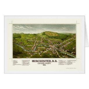 Cartão Winchester, mapa panorâmico do NH - 1887