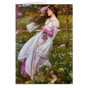 Cartão Windflower por John William Waterhouse