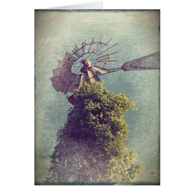 Cartão Windmill Grunge (Frente)
