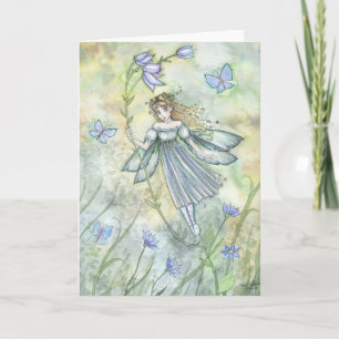Cartão Windy Fairy Art Card, Notecard, por Molly Harrison
