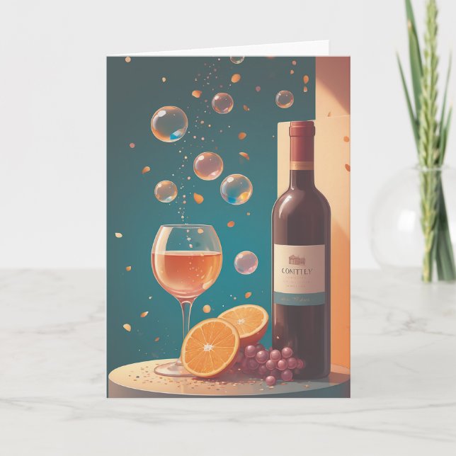 Cartão Wine Cellar Birthday Shine (Frente)