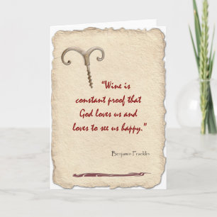 Cartão Wine is Proof