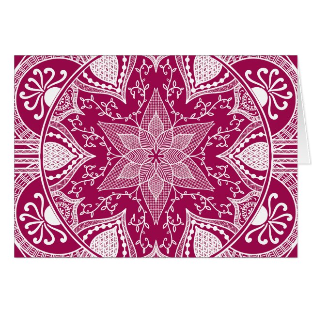 Cartão Wine Mandala (Frente Horizontal)