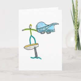 Cartão Wing Foiling Stickman