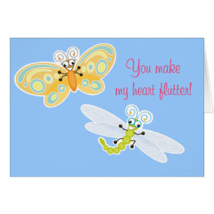 Cartão Wing-Nutz™_Fluttering Buddies_ Meu coração flu