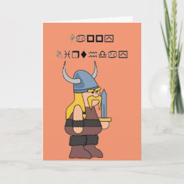 Cartão Wingding Viking Happy Birthday