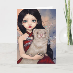 Cartão "Winged Ferret" Greeting Card