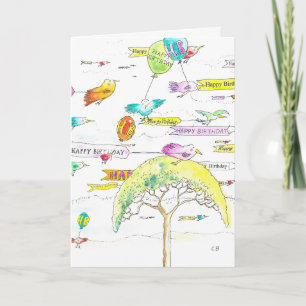 Cartão "Winging" Birthday Card