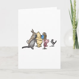 Cartão Winnie the Pooh and Friends Blue Present