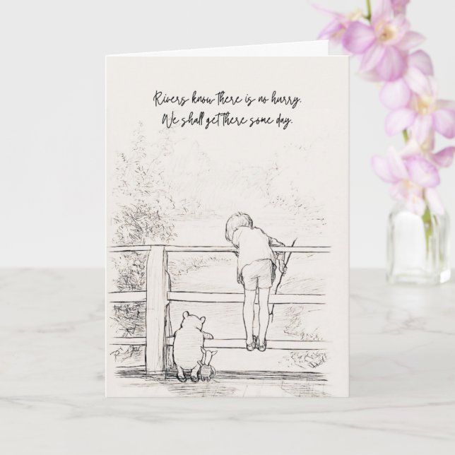 Cartão Winnie the Pooh No Rush (Orquídea)