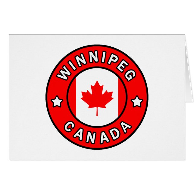 Cartão Winnipeg Canadá (Frente Horizontal)