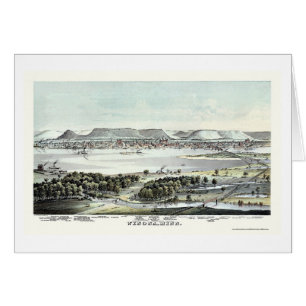 Cartão Winona, mapa panorâmico do manganês - 1874