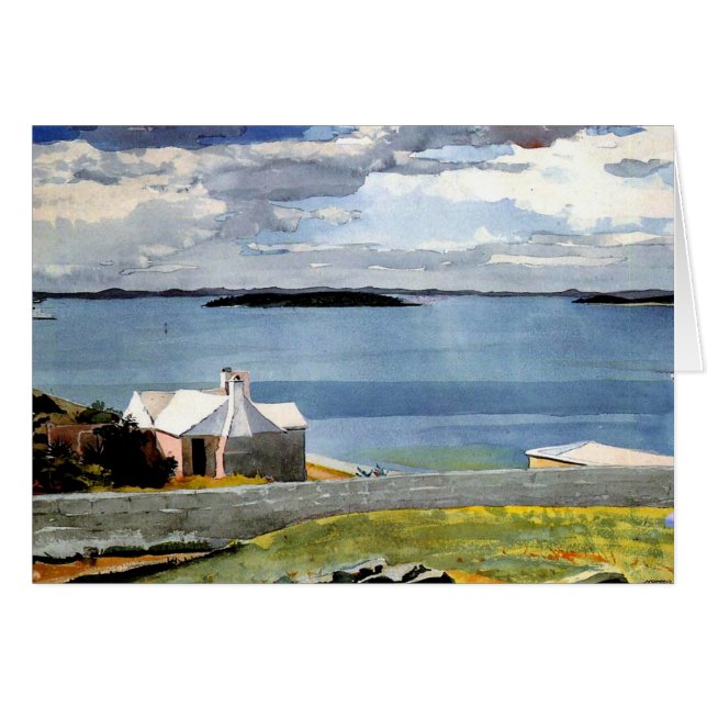 Cartão Winslow Homer - Água Interior, Bermudas (Frente horizontal)