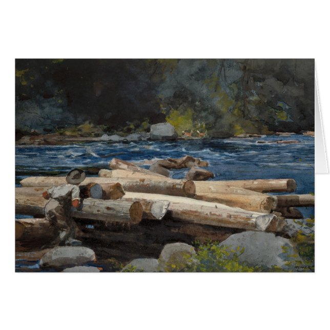 Cartão Winslow Homer - Rio Hudson (Frente Horizontal)