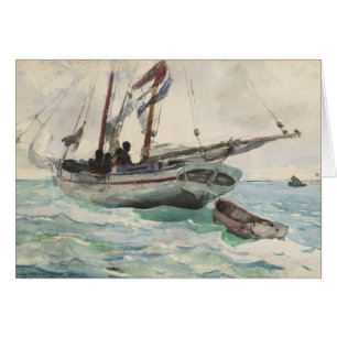 Cartão Winslow Homer - Schooner - Nassau