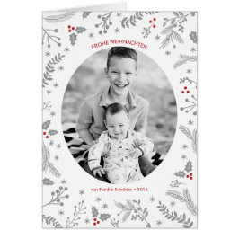 Cartão Winter-Beeren-Weihnachtsfeiertags-Gruß