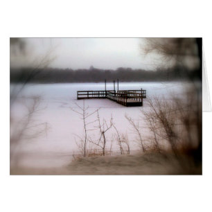 Cartão WINTER CARD: Lake Harriet, "Dock", Mpls., MN_