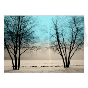 Cartão WINTER CARD: Lake Harriet, "Dusk", Mpls., MN_