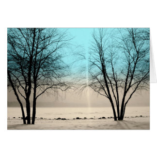 Cartão WINTER CARD: Lake Harriet, "Dusk", Mpls., MN_