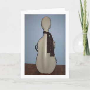 Cartão Winter Cello greeting card