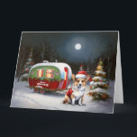 Cartão Winter Corgi Caravan Christmas Adventure<br><div class="desc">Adotar a magia de uma noite de inverno nevada enquanto uma caravana desliza graciosamente através da paisagem iluminada pela lua. A beleza serena da neve escutadora e o brilho encantador da lua criam uma cena cativante,  prometendo uma aventura inesquecível de Natal cheia de calor,  alegria e memórias queridas.</div>