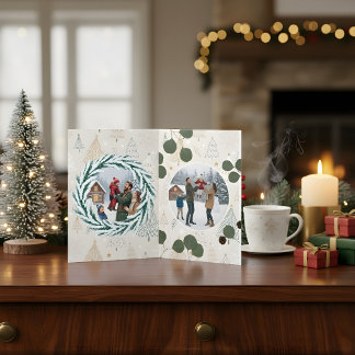 Cartão Winter Family Moments – Snowy Invitation Card"