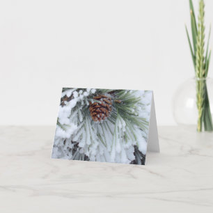 Cartão Winter Pinecone