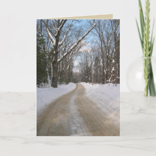 Cartão Winter Road Photography Greeting Card