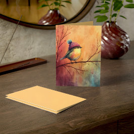 Cartão Winter Songbird in Knit Hat | Marzipan Greeting