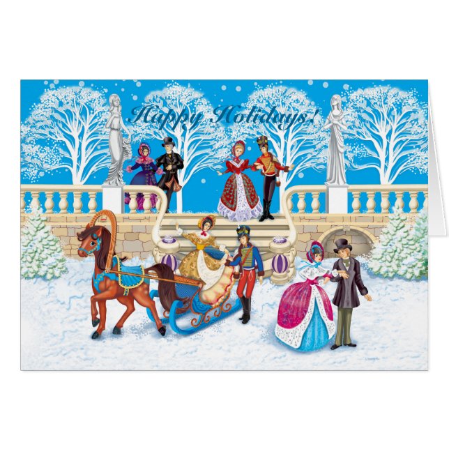 Cartão Winter walk (Frente Horizontal)