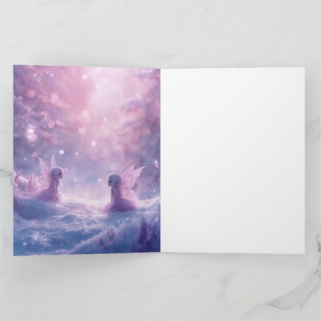 Cartão Winter Whispers and Fairy Light  (Interior)