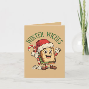 Cartão Winter-Wiches – Piada de Natal de Sanduíche Divert