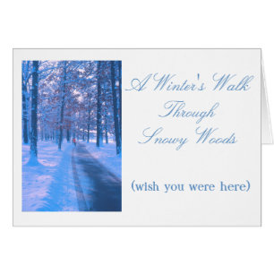 CARTÃO "WINTRY WALK IN SNOWY WOODS"