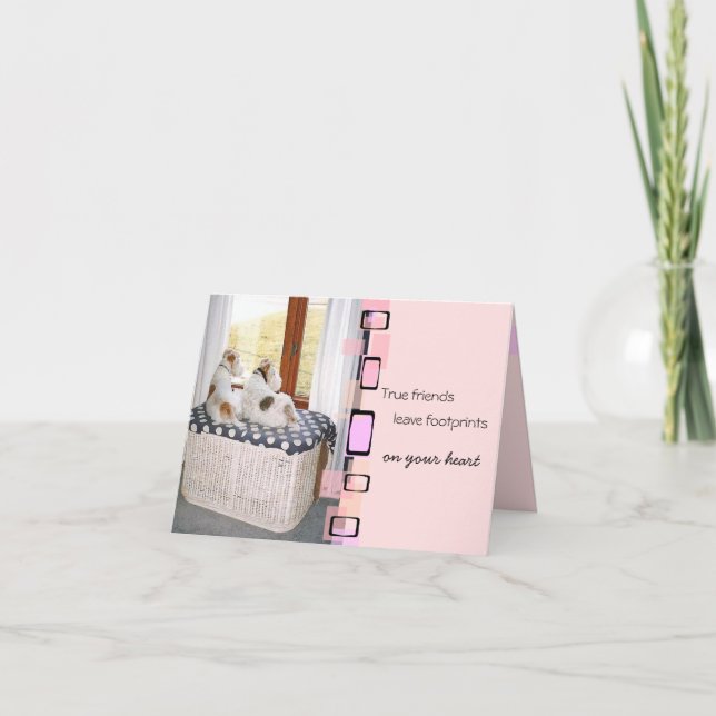 Cartão Wire Fox Terrier Saudação (Frente)