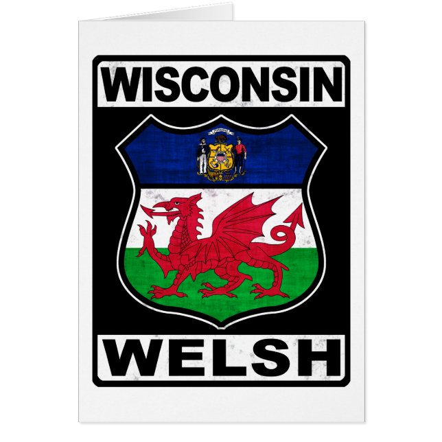 Cartão Wisconsin Welsh American (Frente)